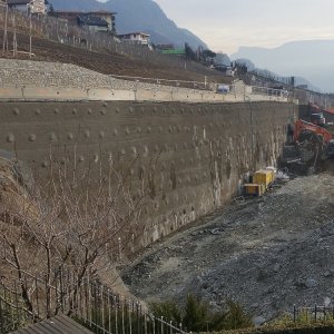 Parete Spritzbeton alta 14,0 metri a Scena (2016) 